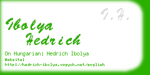 ibolya hedrich business card